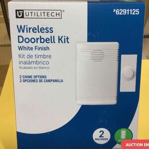 Utilitech White Wireless Doorbell Doorbell kit-BRAND NEW
